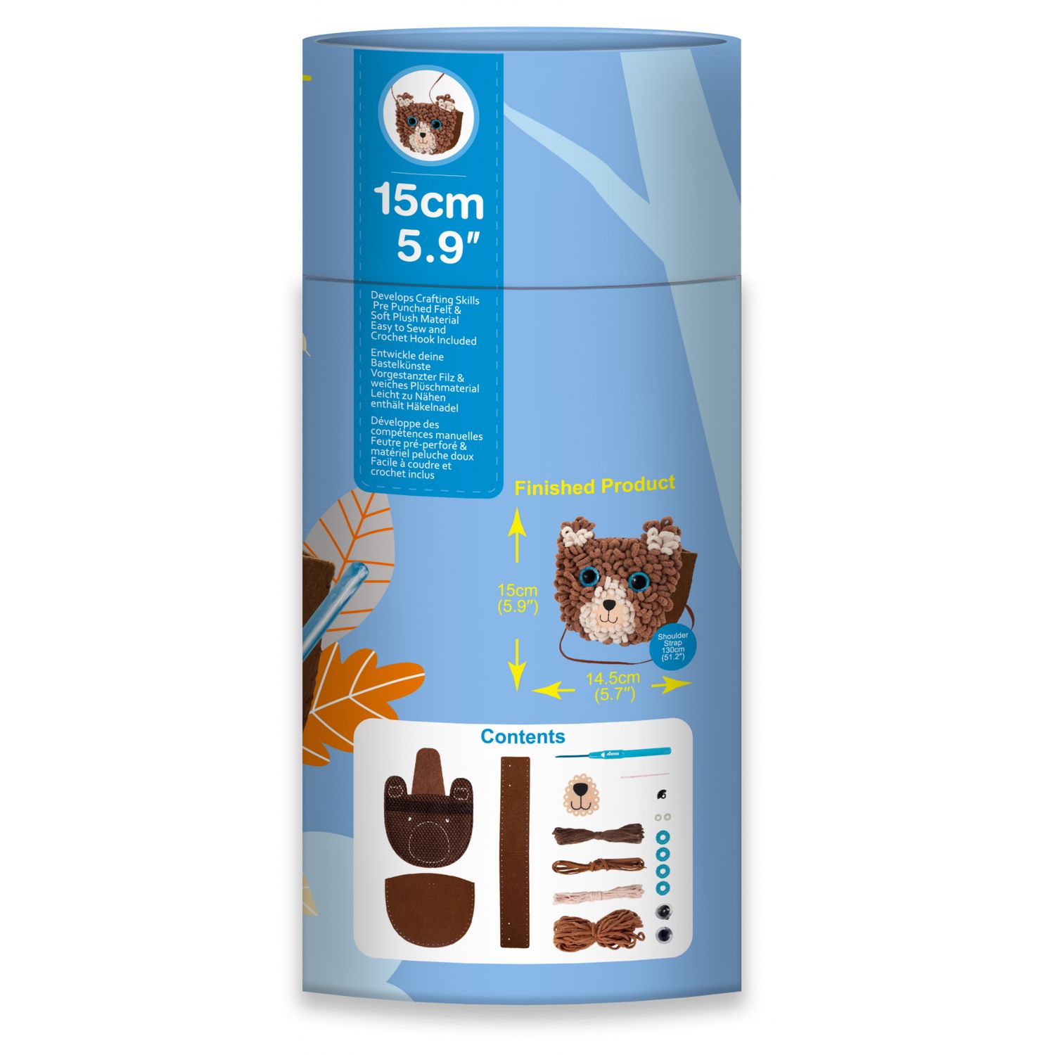 Kit DIY Loopie Fun - Prima mea geanta de plus bucle, Ursulet fotografia produsului View 3 L