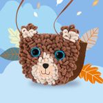 Kit DIY Loopie Fun - Prima mea geanta de plus bucle, Ursulet fotografia produsului View 4 S