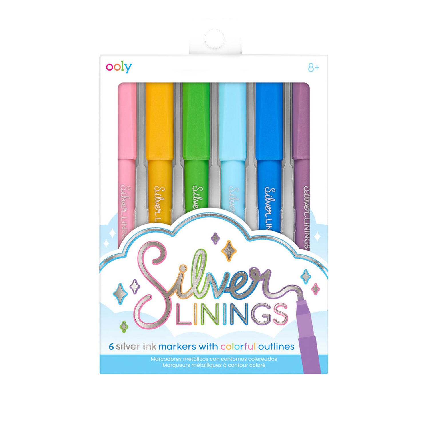 Carioci cu contur argintiu - Silver Linings - Set de 6 fotografia produsului