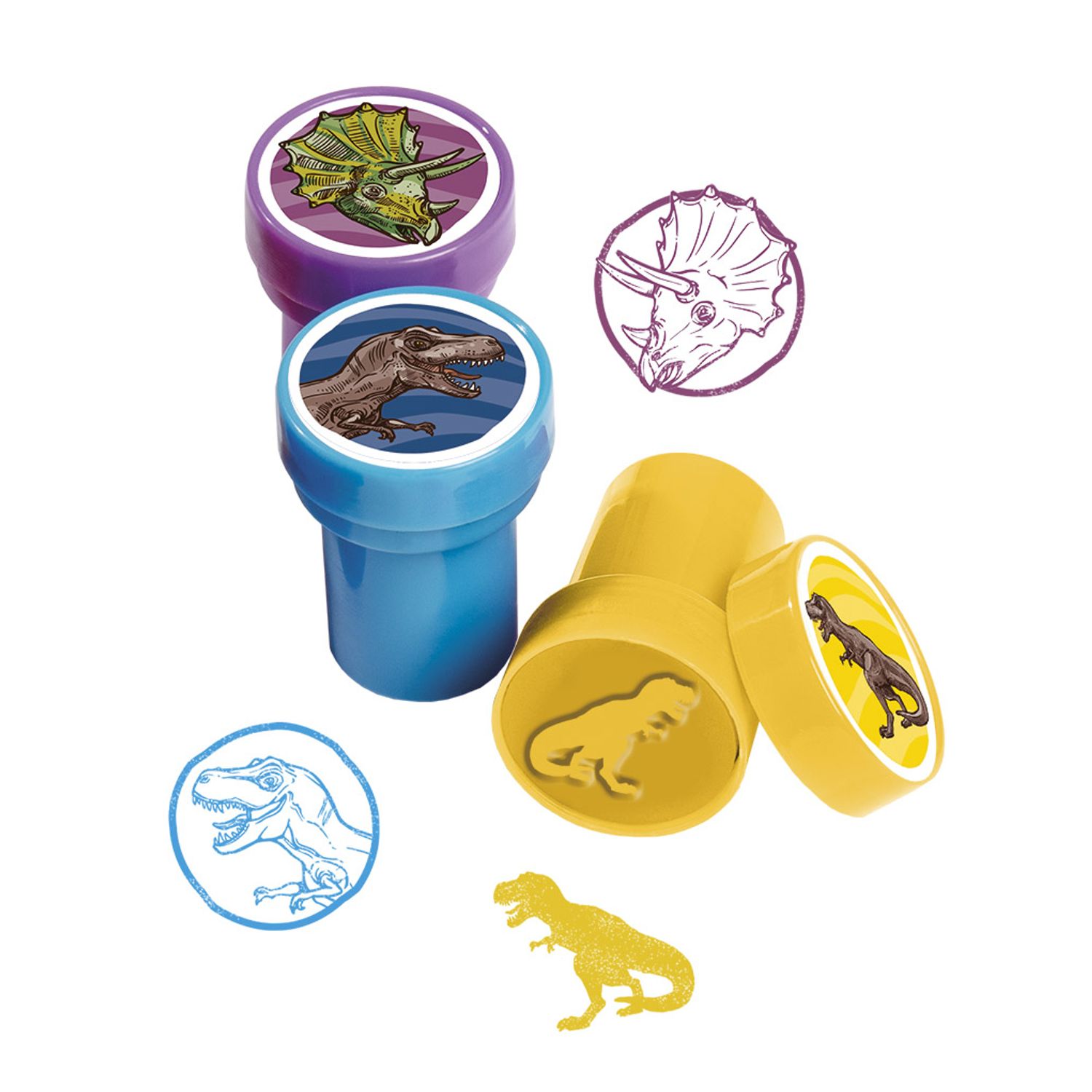 Set 12 stampile cu dinozauri cu tus propriu fotografia produsului View 2 L