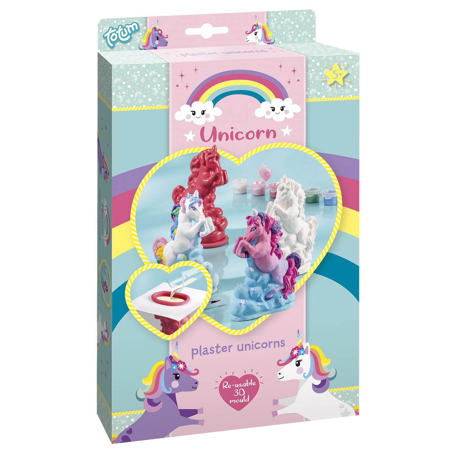 Set creativ DIY Unicorni din ipsos 3D fotografia produsului