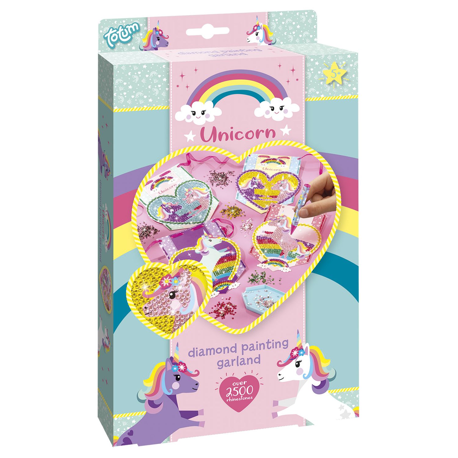 Set creativ DIY cu diamante - unicorni cu slipici fotografia produsului