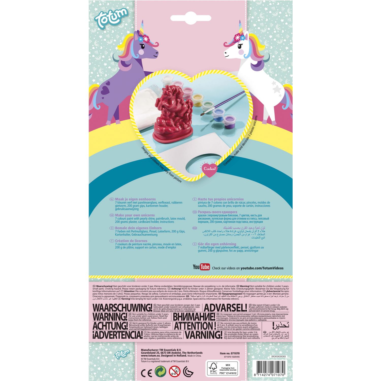 Set creativ DIY Unicorni din ipsos 3D fotografia produsului View 2 L