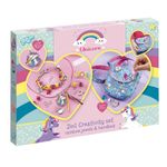 Set creativ 2 in 1 - Bratari curcubeu si gentuta cu unicorni fotografia produsului