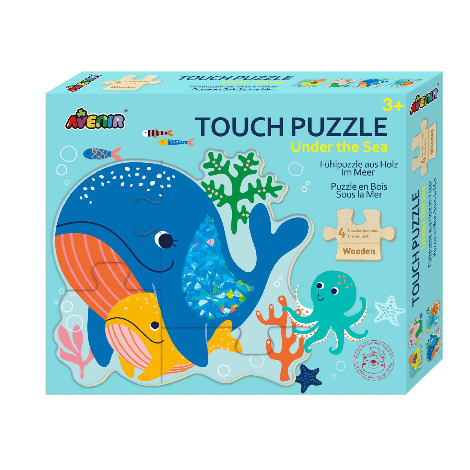 Puzzle tactil din lemn - Subacvatic fotografia produsului
