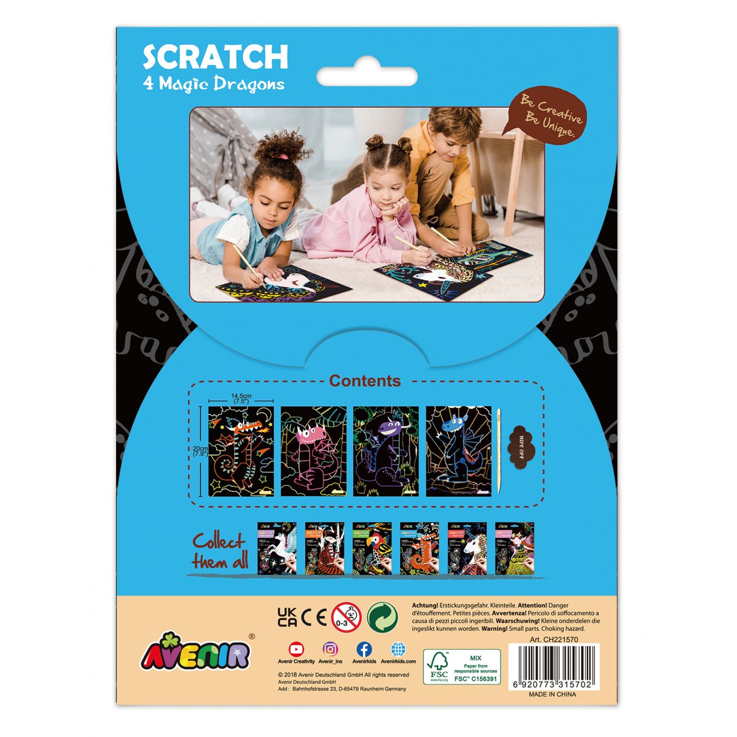 Set de razuit - 4 Dragoni magici fotografia produsului View 5 L