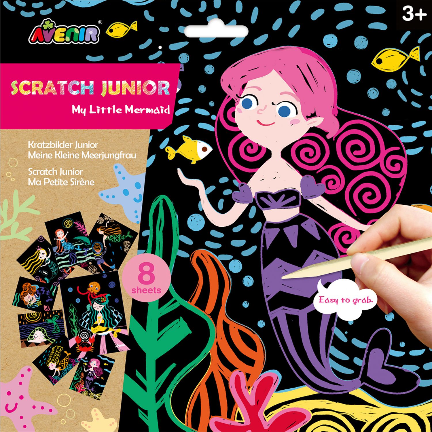 Set de razuit Scratch Junior - Mica Mea Sirena fotografia produsului