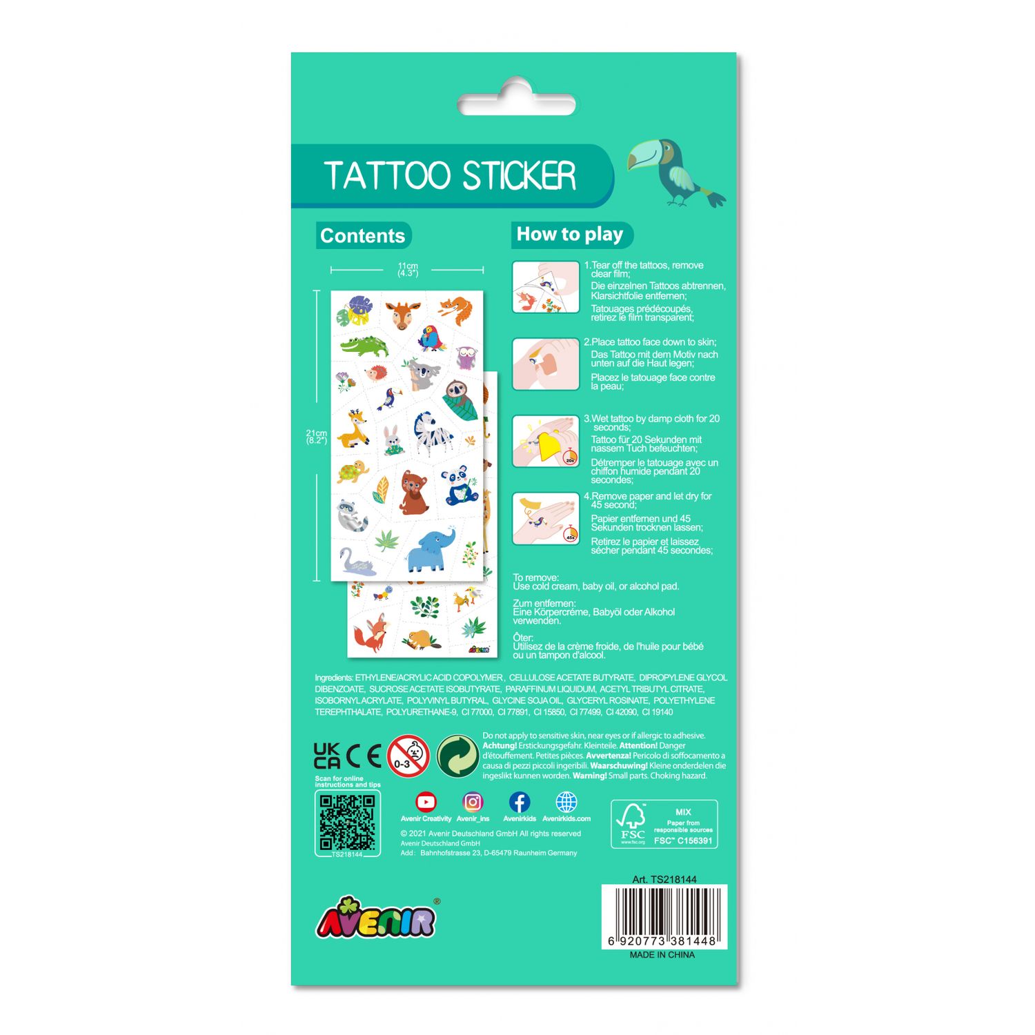 Tatuaje Animale Jungla fotografia produsului View 5 L