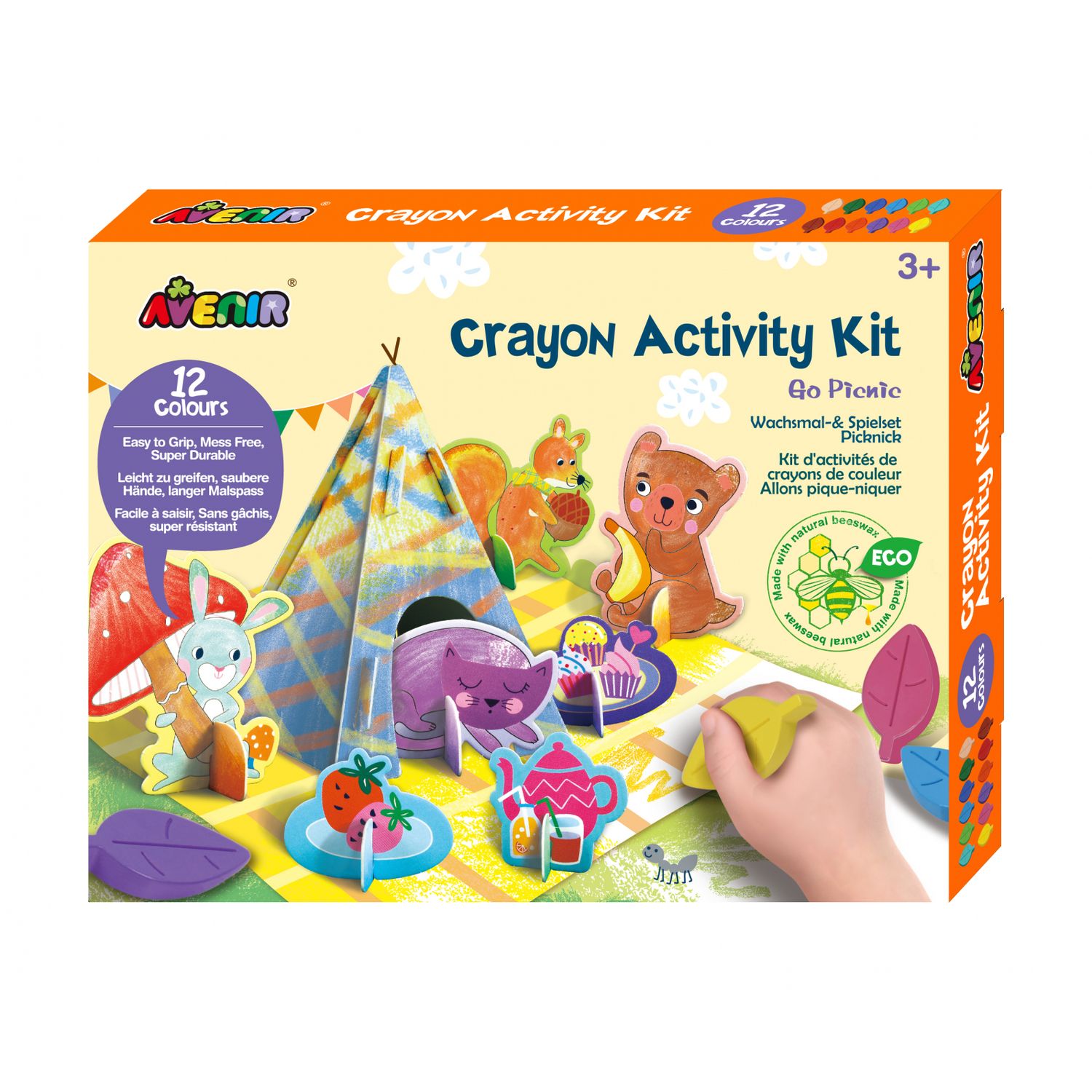 Kit de activitati cu creioane colorate - La picnic fotografia produsului