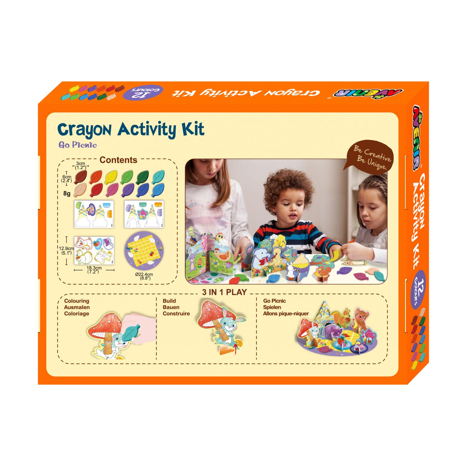 Kit de activitati cu creioane colorate - La picnic fotografia produsului View 3 L