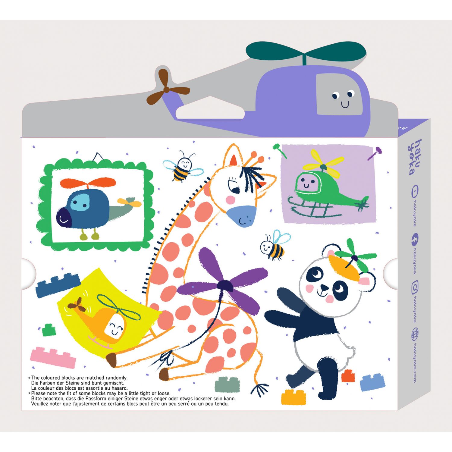 Creioane cerate interconectabile Block Crayons - Elicopter, Haku Yoka fotografia produsului View 4 L