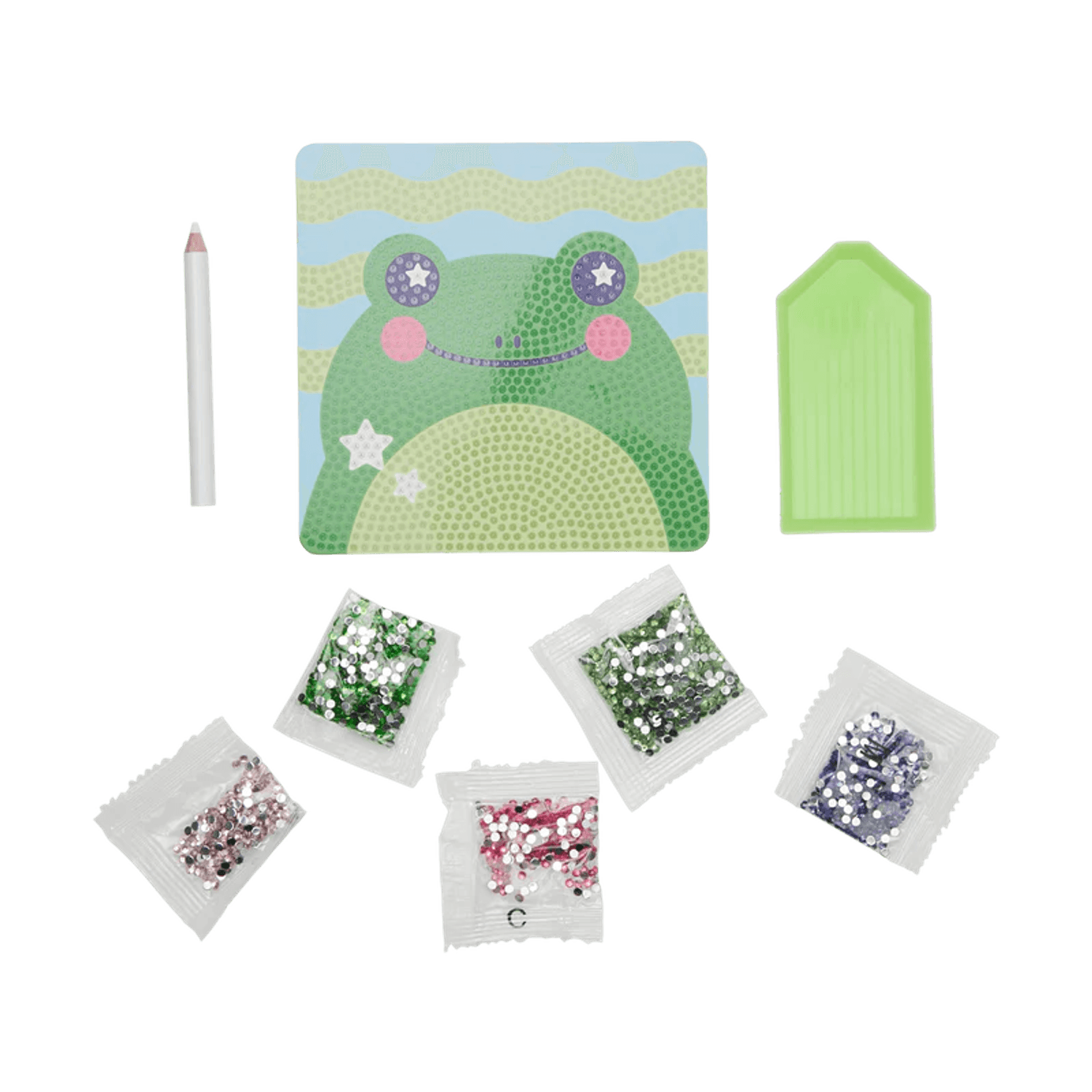 Mini Atelier creativ DIY cu diamante - Funny Frog fotografia produsului View 2 L