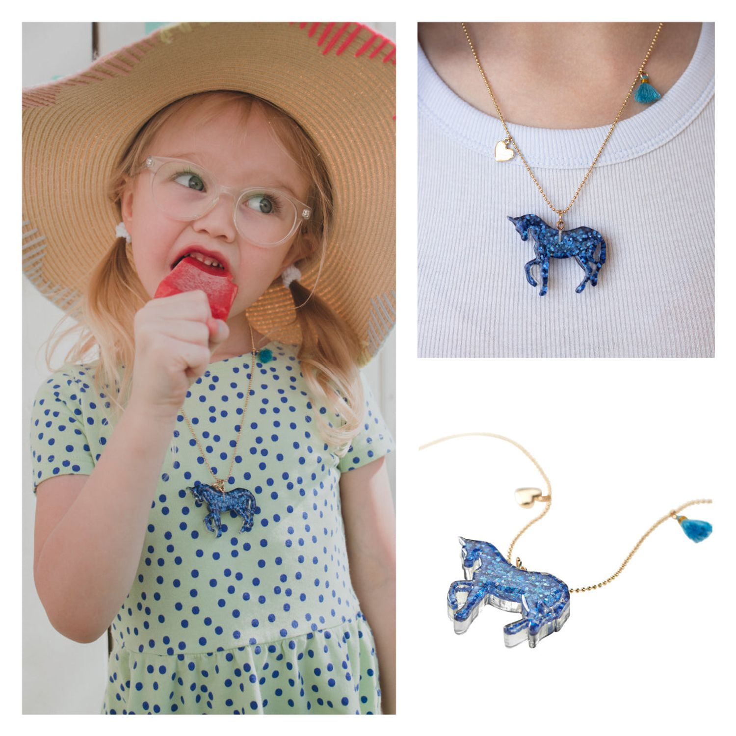 Colier Lucy - Unicorn fotografia produsului View 2 L