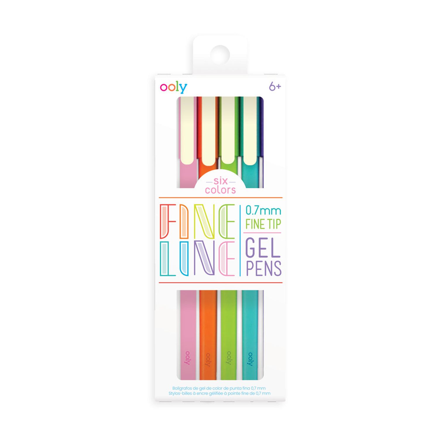 Pixuri cu gel colorate Fine Line - Set de 6 fotografia produsului