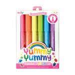 Markere parfumate Yummy Yummy cu varf flexibil - Set de 6 fotografia produsului