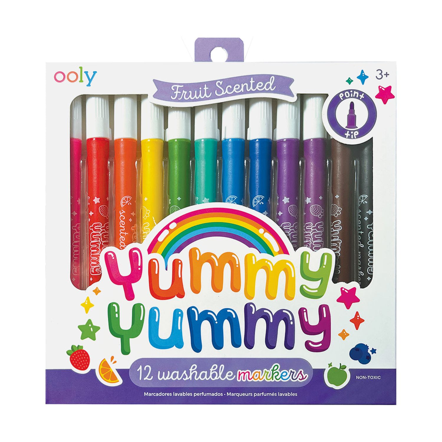 Carioci parfumate lavabile Yummy Yummy - Set de 12 fotografia produsului
