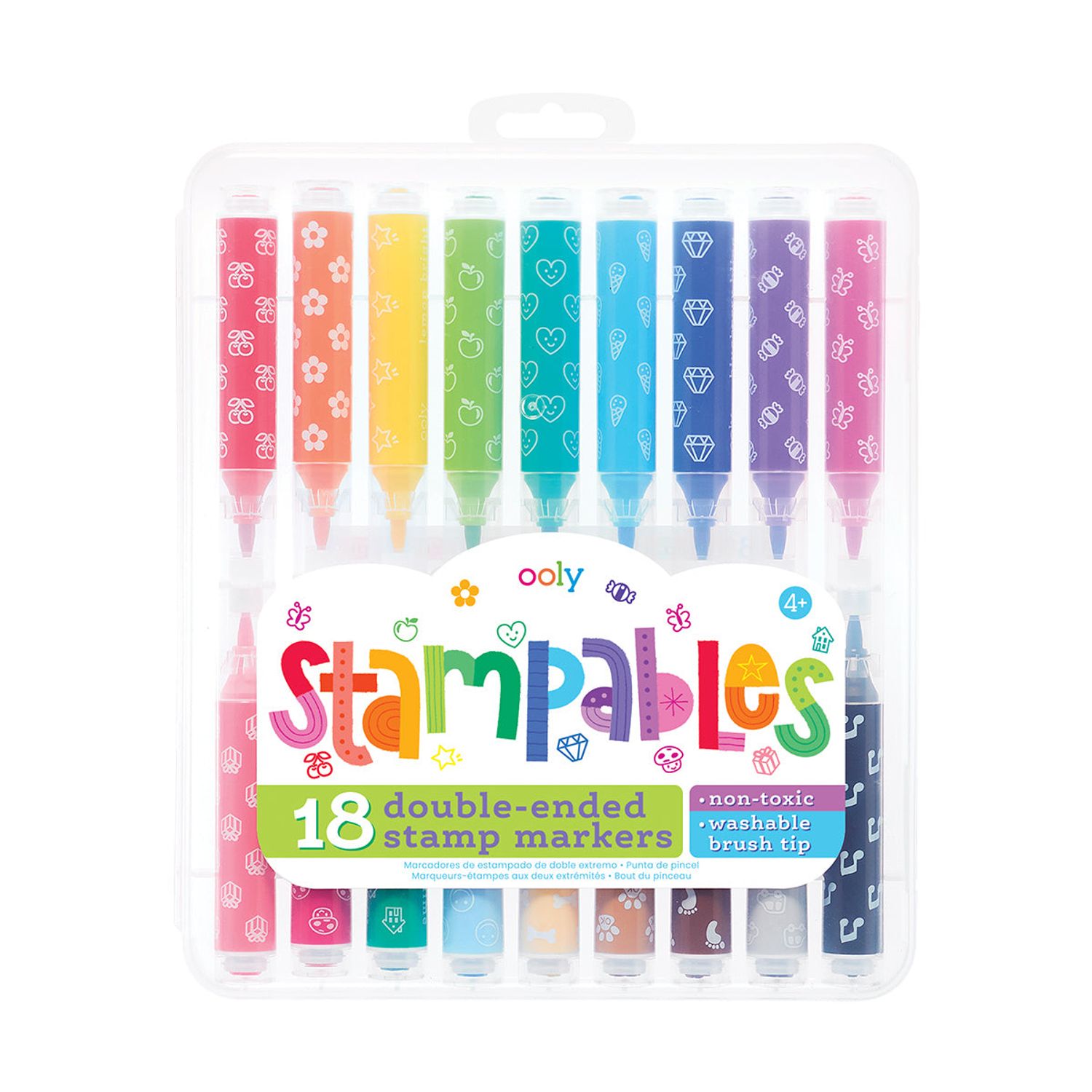 Carioci lavabile duble cu stampile Stampables- Set de 18 fotografia produsului
