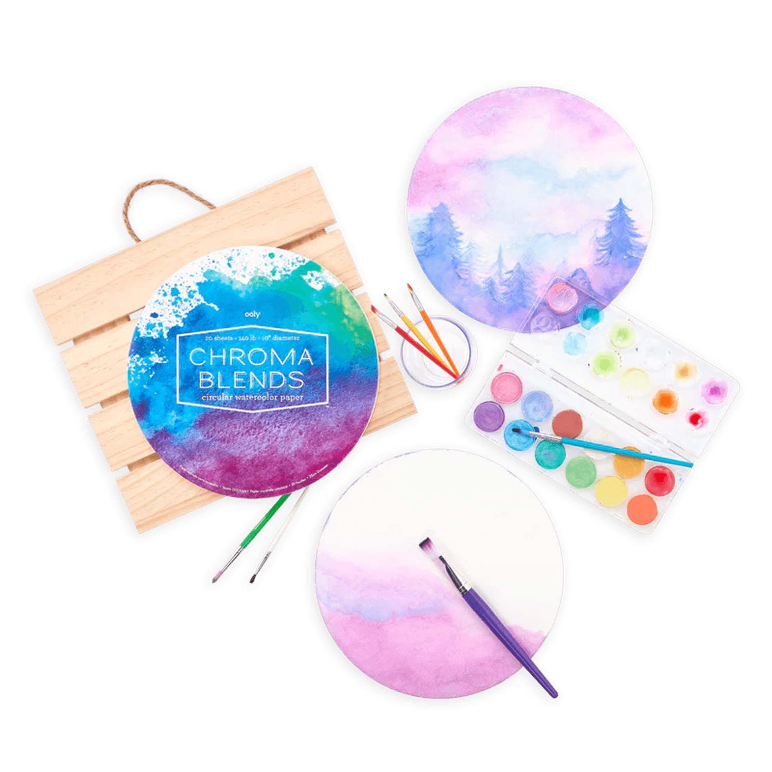 Bloc desen circular Watercolor Chroma Blends fotografia produsului View 6 L