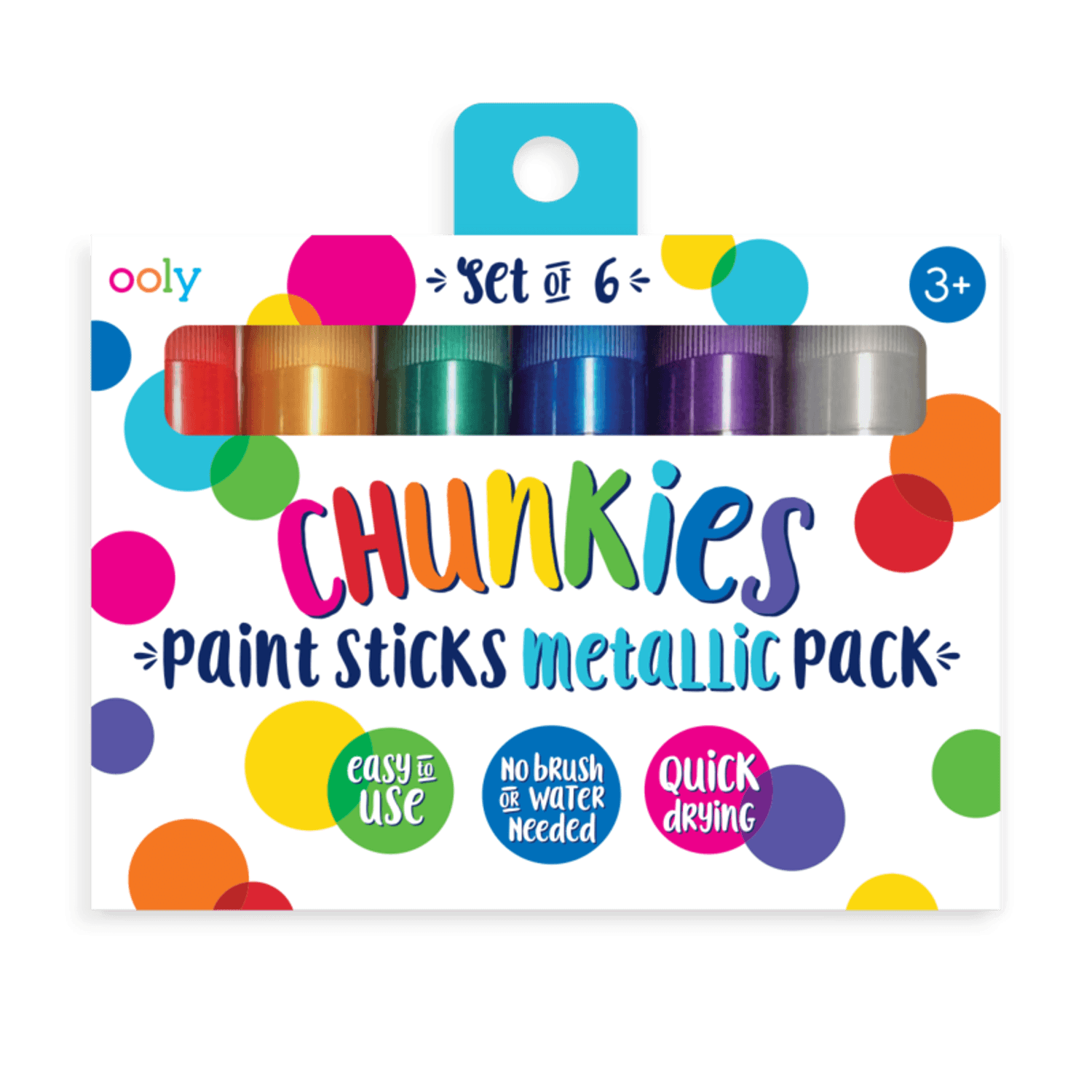 Creioane tempera solida Chunkies culori metalice, 6 bucati fotografia produsului