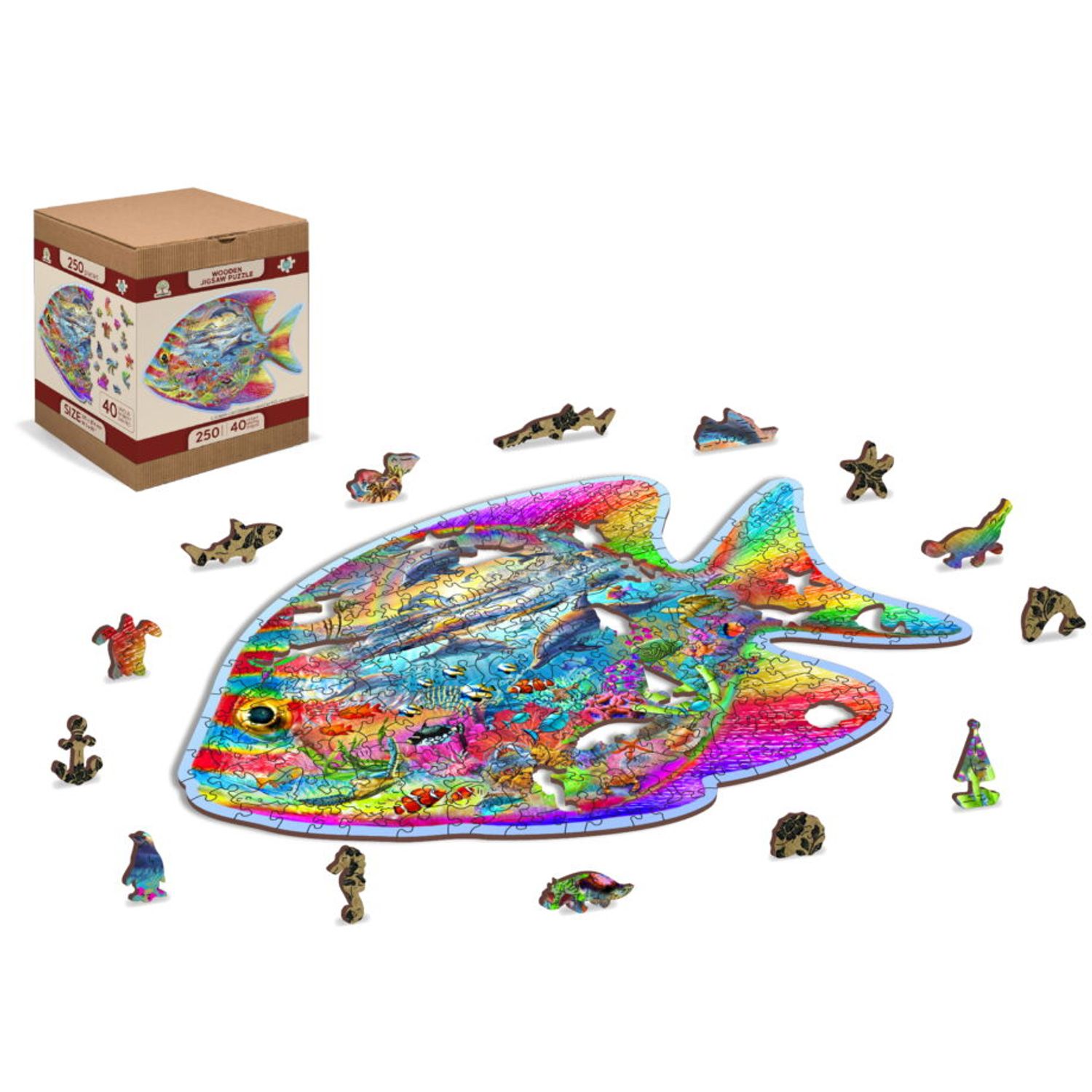 Puzzle din lemn, Pestisorul fermecat, 250 piese fotografia produsului View 2 L