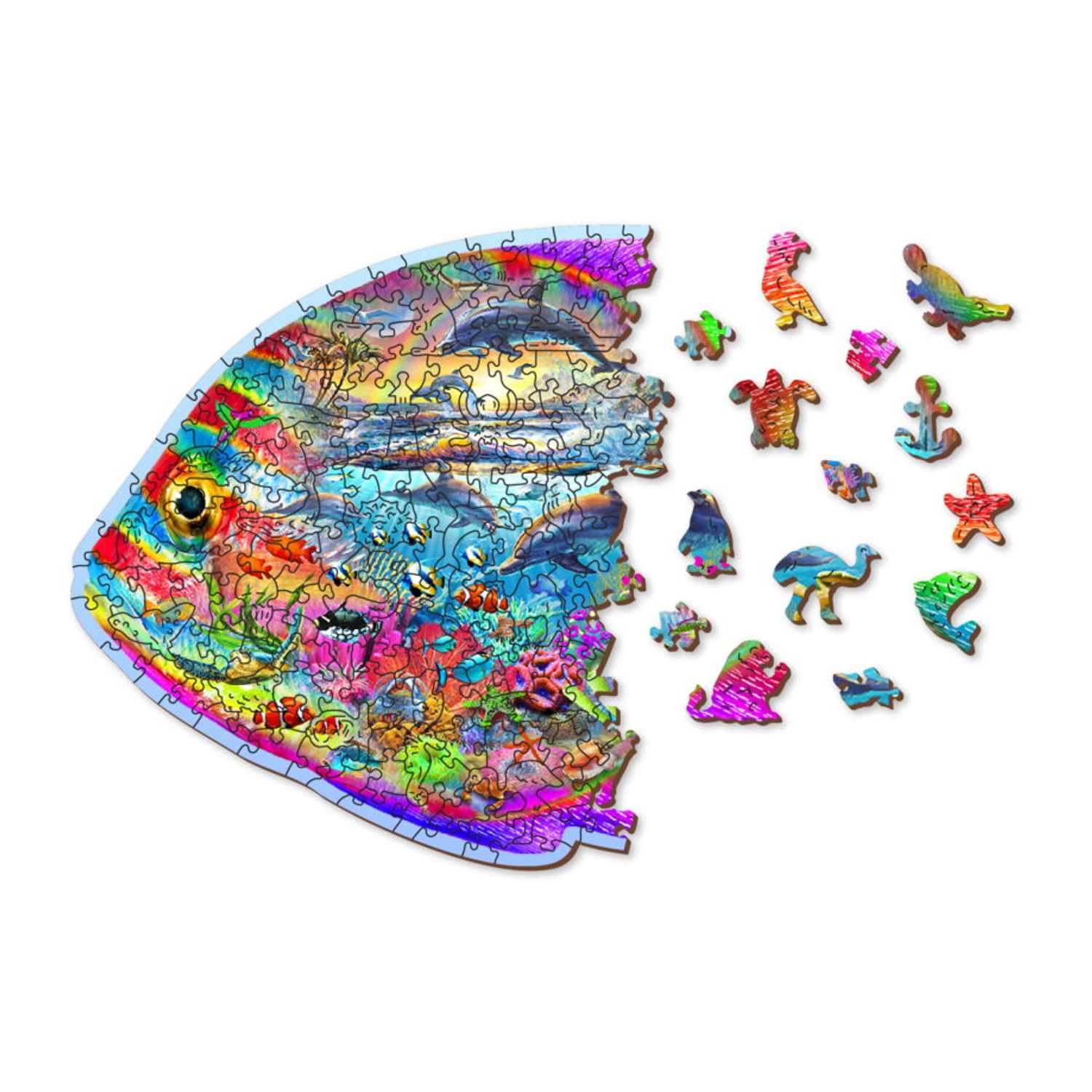 Puzzle din lemn, Pestisorul fermecat, 250 piese fotografia produsului View 3 L