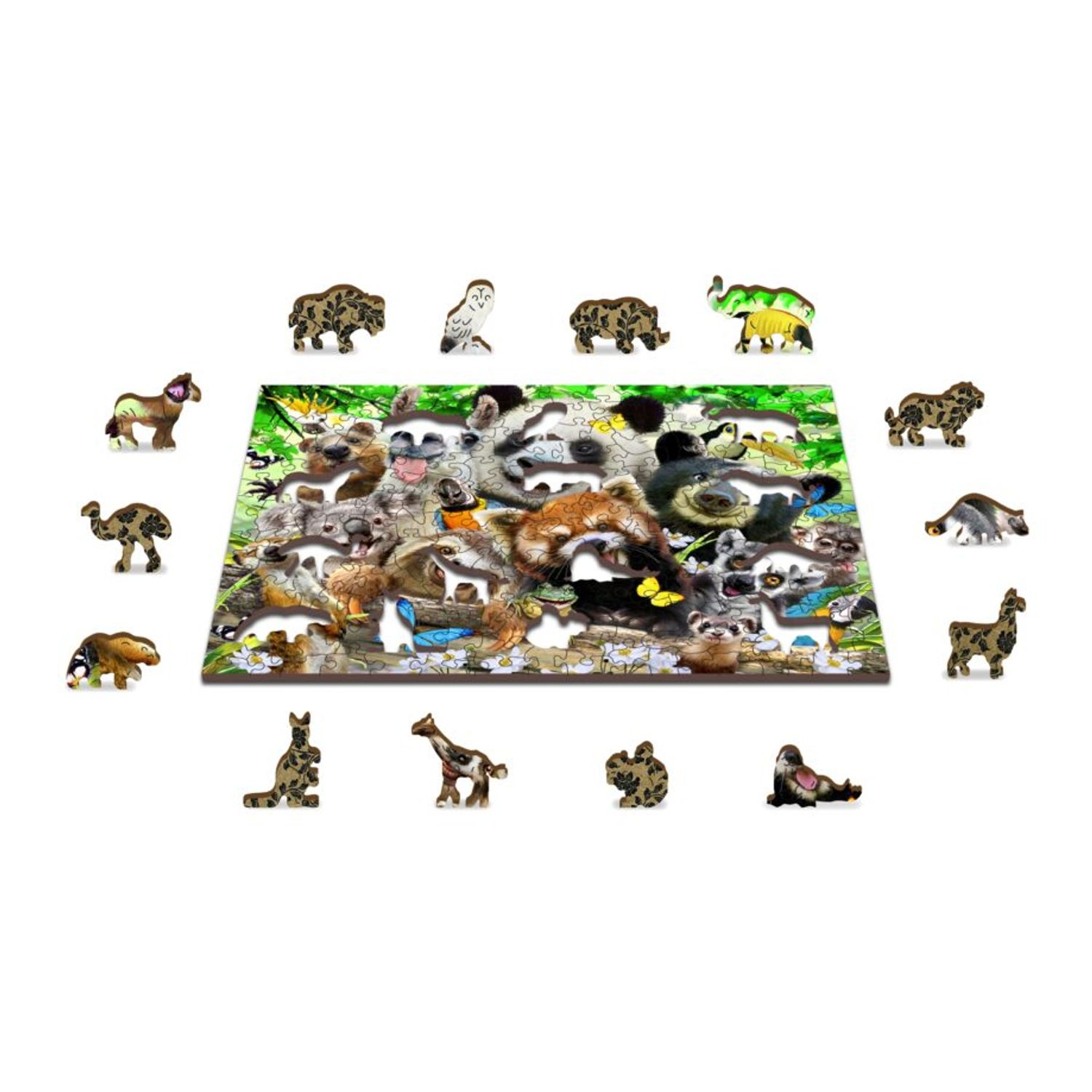 Puzzle din lemn, Paradisul ursilor, 200 piese fotografia produsului View 4 L