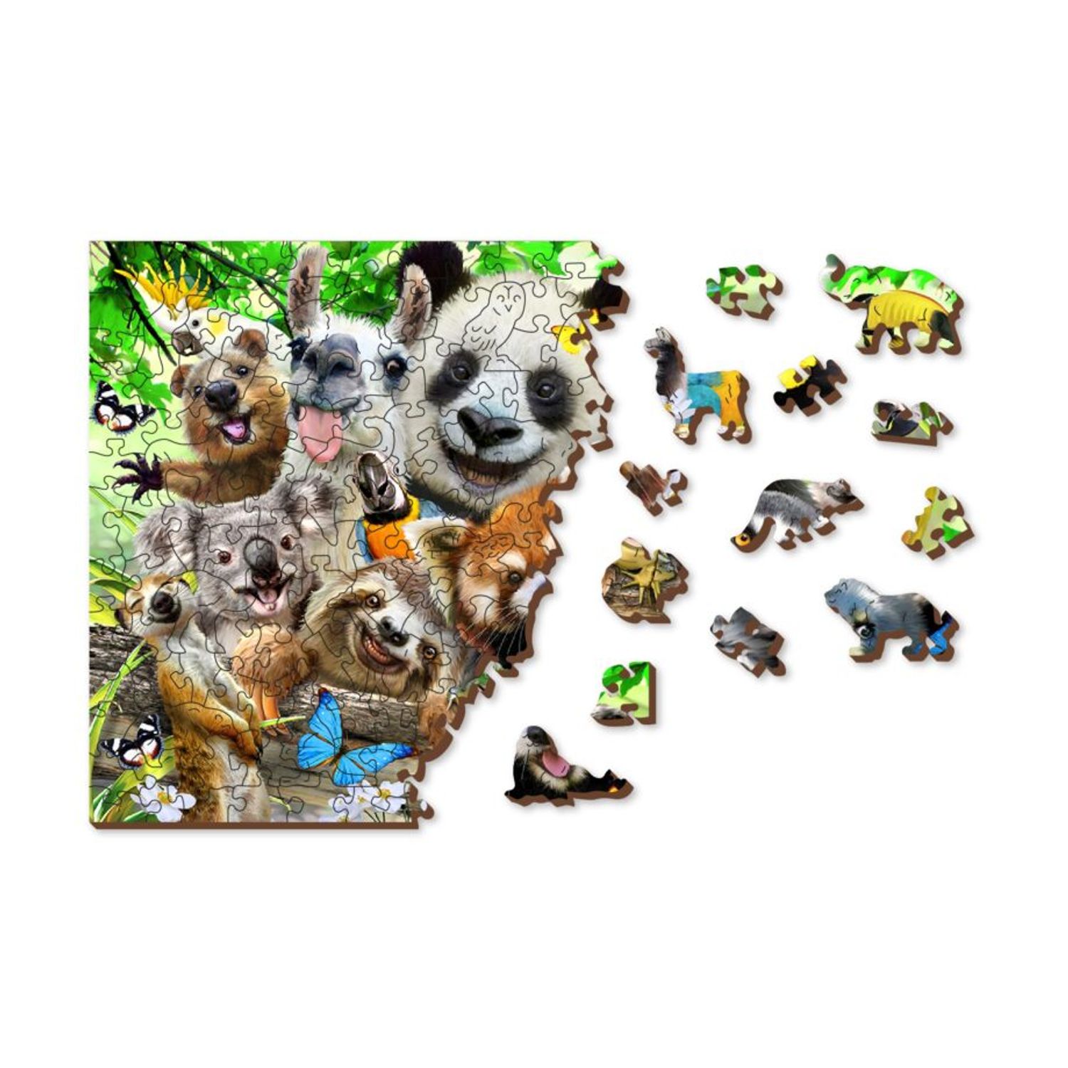 Puzzle din lemn, Paradisul ursilor, 200 piese fotografia produsului View 3 L