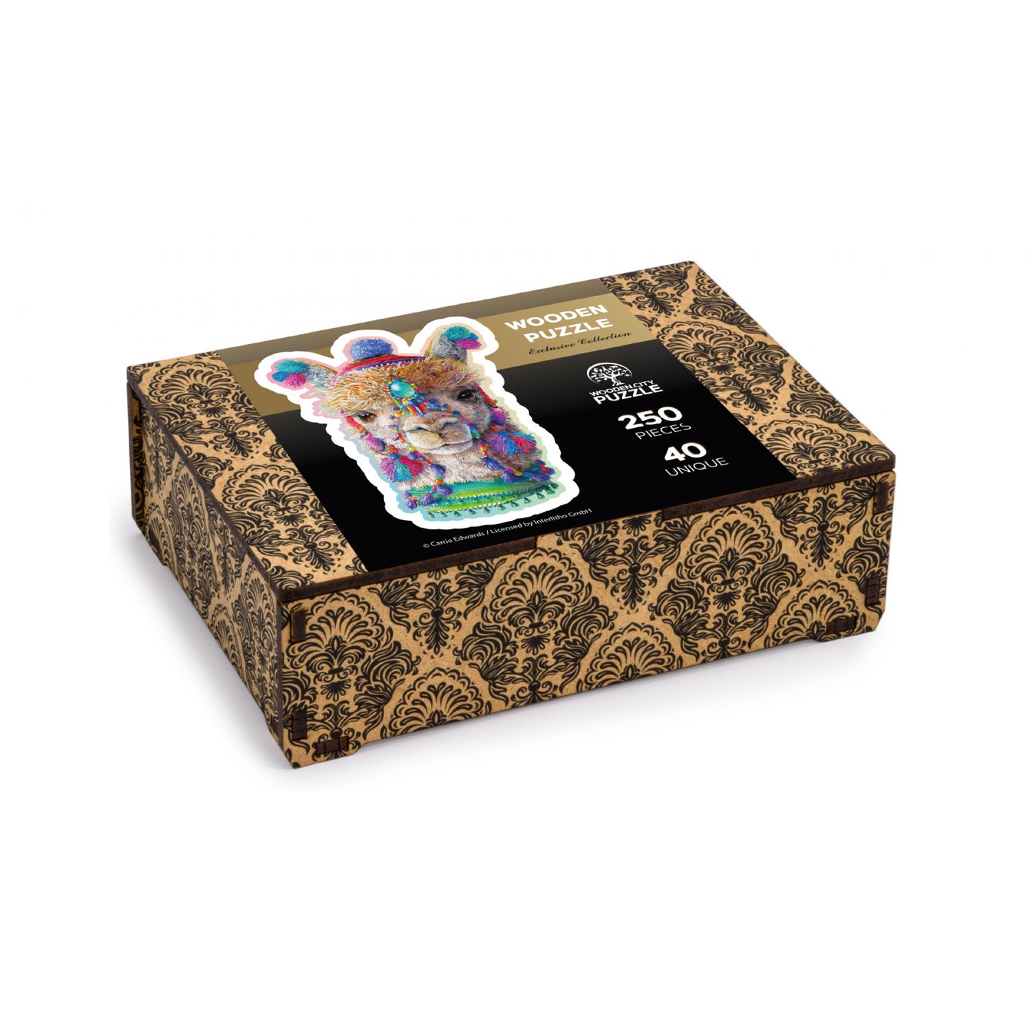 Puzzle din lemn, Alpaca, 250 piese fotografia produsului