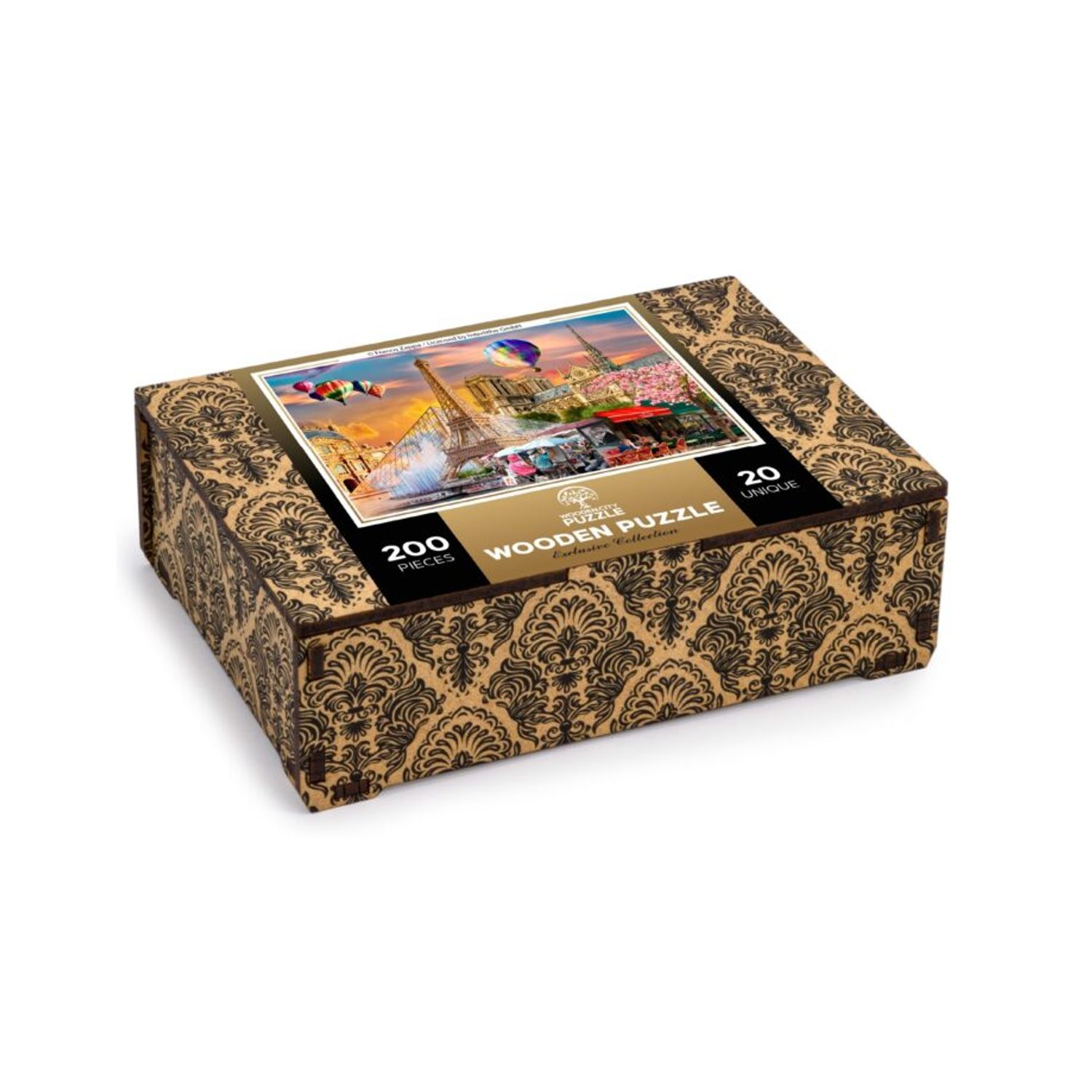 Puzzle din lemn, Primavara la Paris, 200 piese fotografia produsului