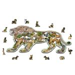 Puzzle din lemn, Regele junglei, 250 piese fotografia produsului View 4 S