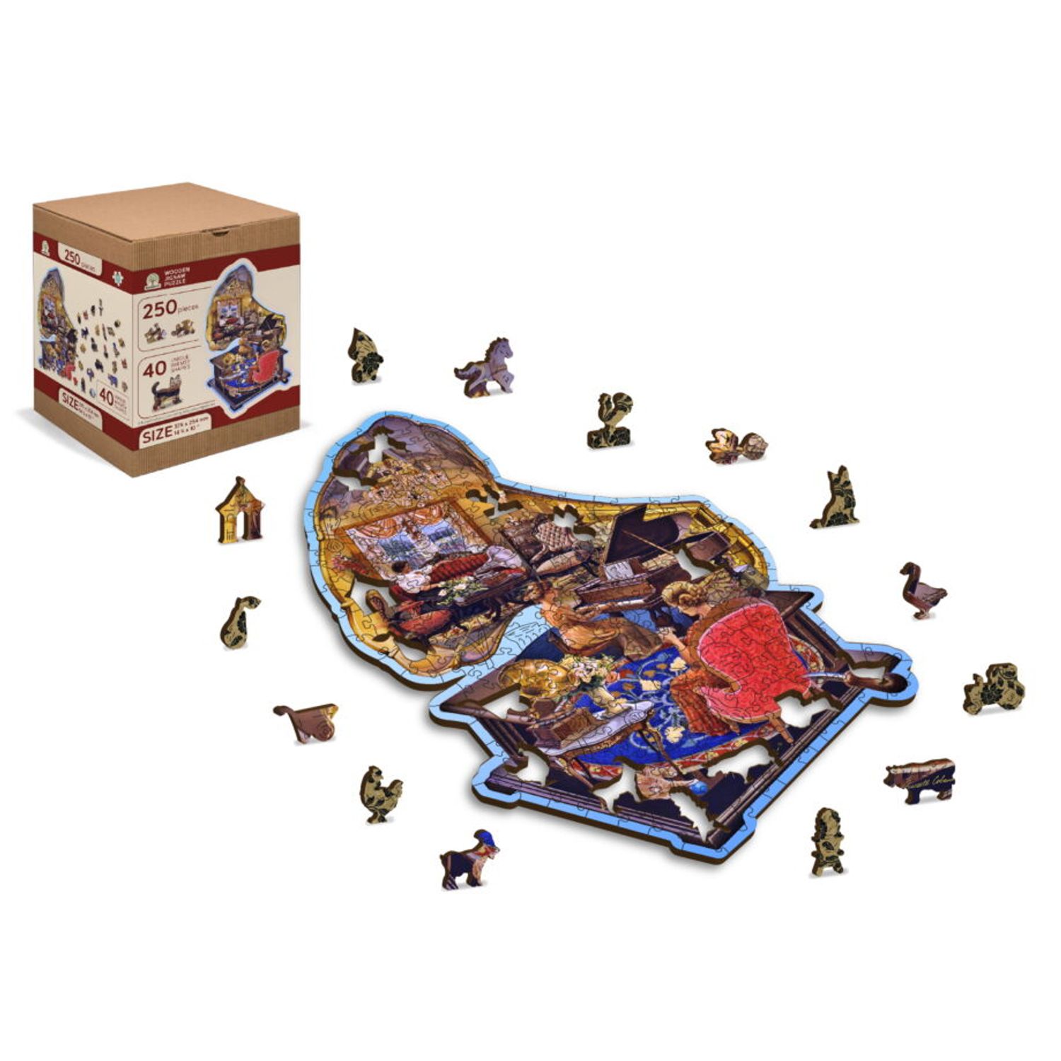 Puzzle din lemn, Gramofonul bunicilor, 250 piese fotografia produsului View 2 L