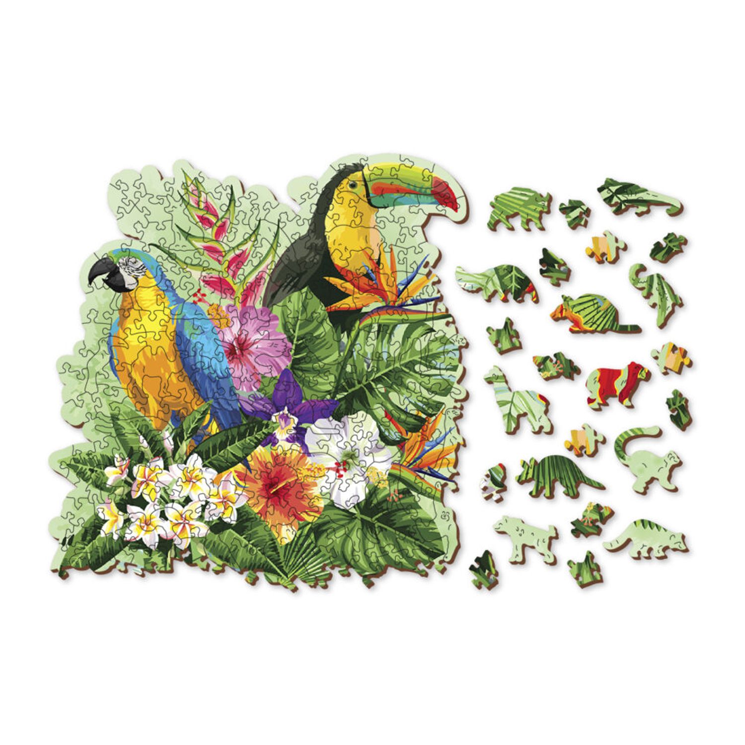 Puzzle din lemn, Pasari tropicale, 300 piese fotografia produsului View 3 L