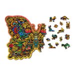 Puzzle din lemn, Fluture colorat, 250 piese fotografia produsului View 3 S