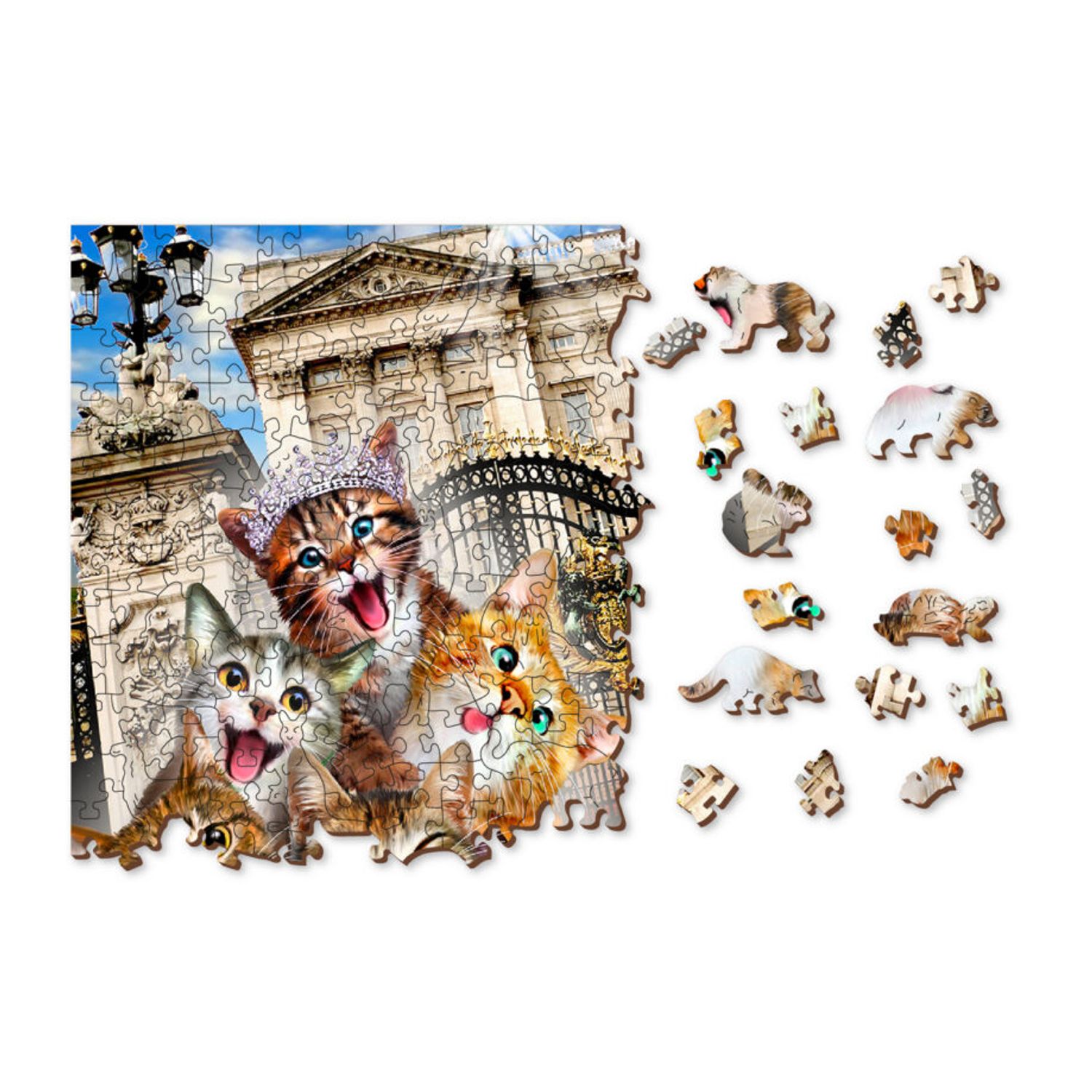 Puzzle din lemn, Pisicutele din Londra, 200 piese fotografia produsului View 3 L