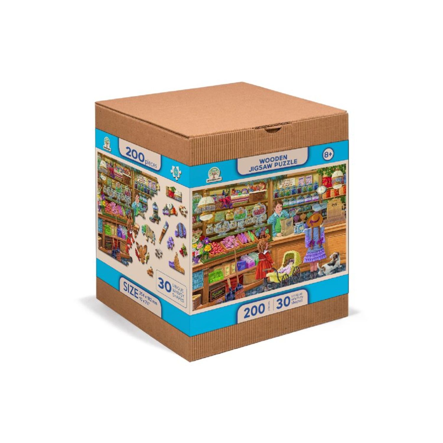 Puzzle din lemn, Magazinul de bomboane, 200 piese fotografia produsului