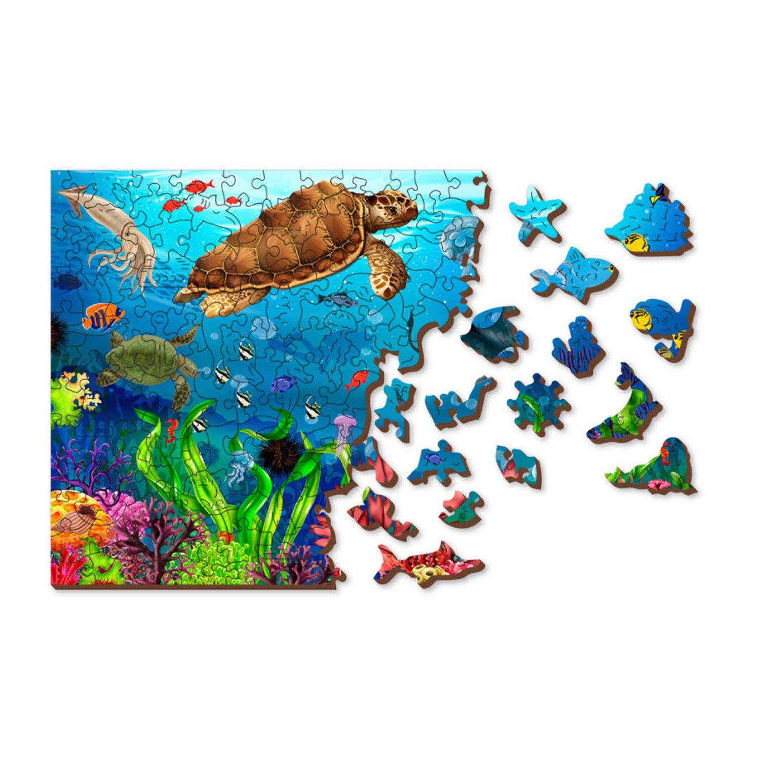 Puzzle din lemn, Paradisul subacvatic, 200 piese fotografia produsului View 3 L