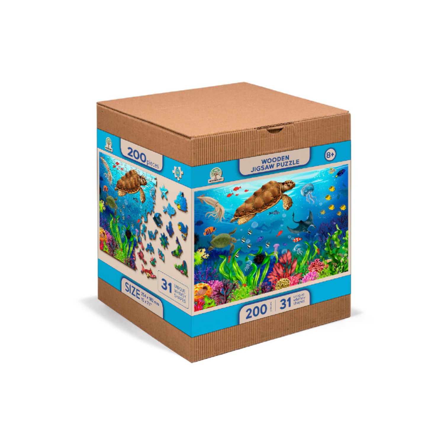 Puzzle din lemn, Paradisul subacvatic, 200 piese fotografia produsului