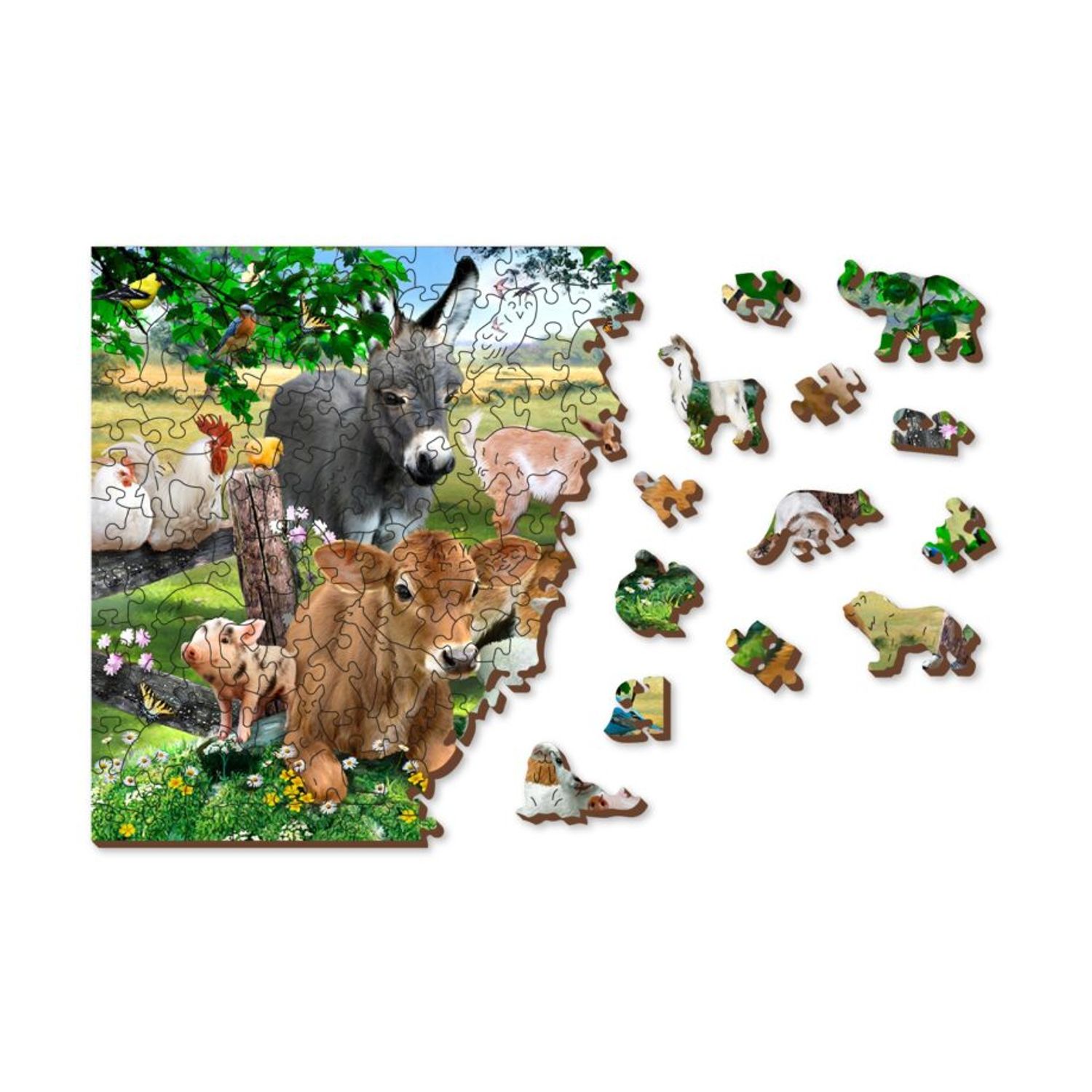 Puzzle din lemn, Cresa animalelor, 200 piese fotografia produsului View 3 L