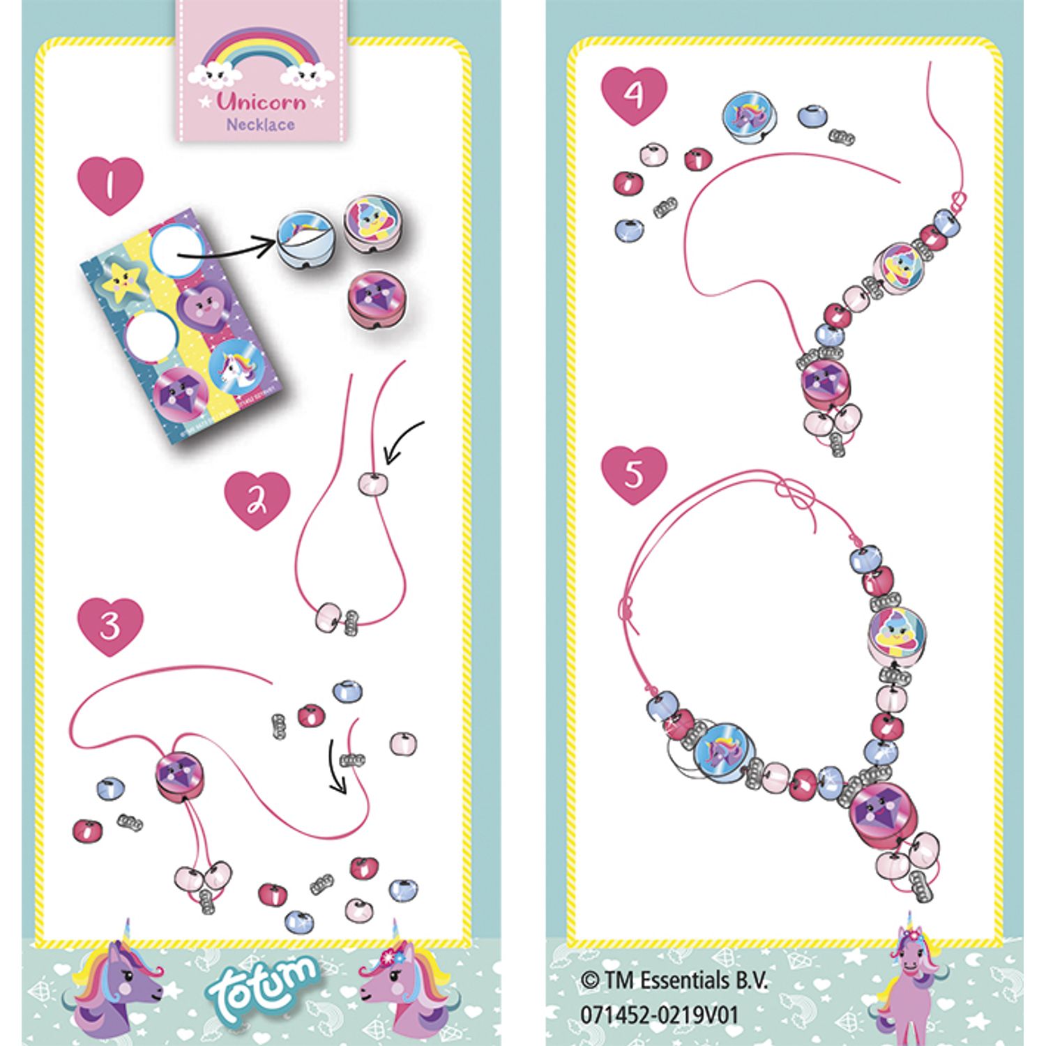 Mini set creativ DIY Colier cu unicorni fotografia produsului View 3 L