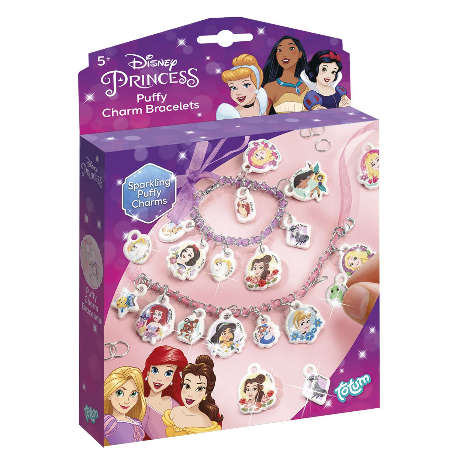 Set creativ DIY Bratari cu pandantive moi 2D cu slipici, Disney Princess fotografia produsului