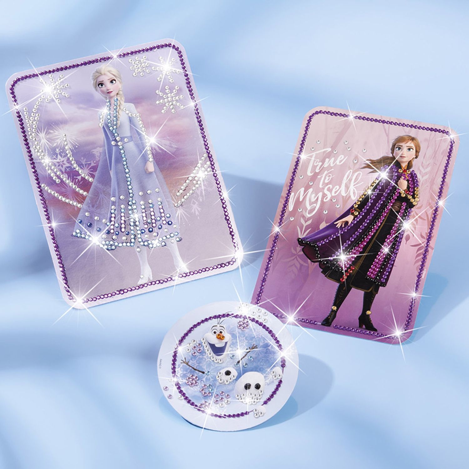 Set creativ DIY 2 in 1, Diamond painting si bratari cu pandantive Disney Frozen fotografia produsului View 3 L