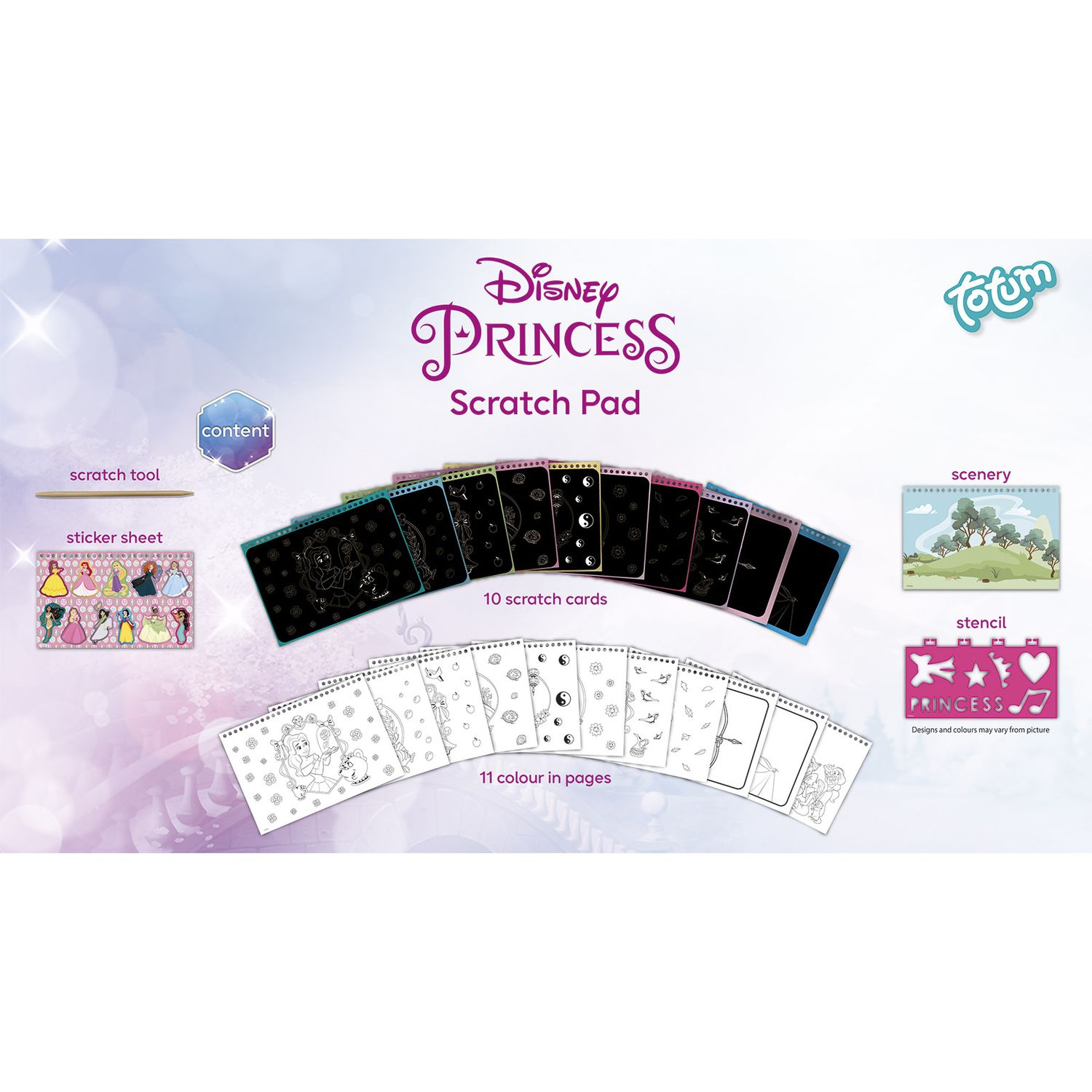 Set creativ de razuit si colorat Disney Princess fotografia produsului View 4 L