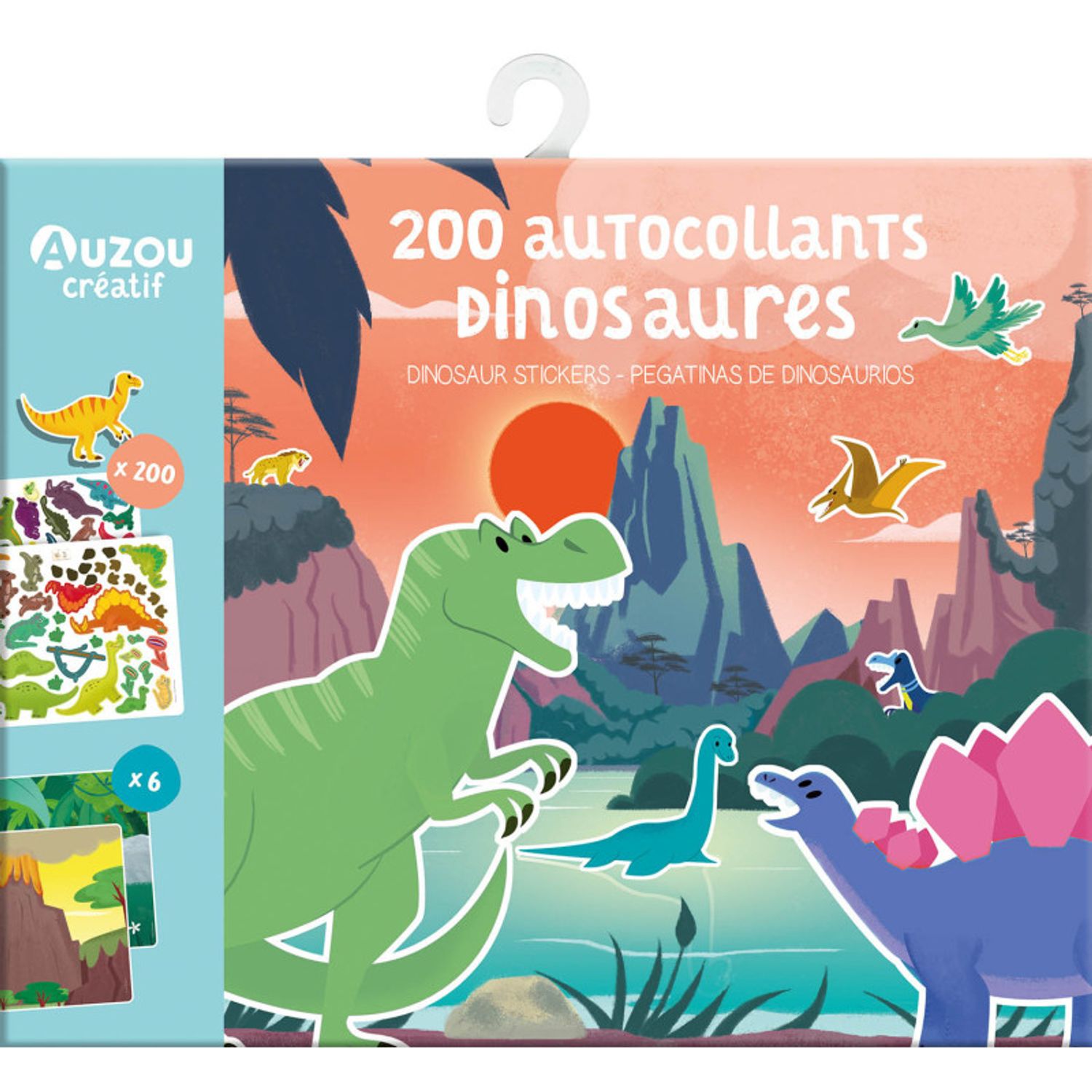 200 de abtibilduri repozitionabile cu dinozauri fotografia produsului