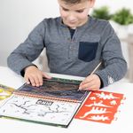 Set creativ de razuit si colorat cu dinozauri fotografia produsului View 4 S