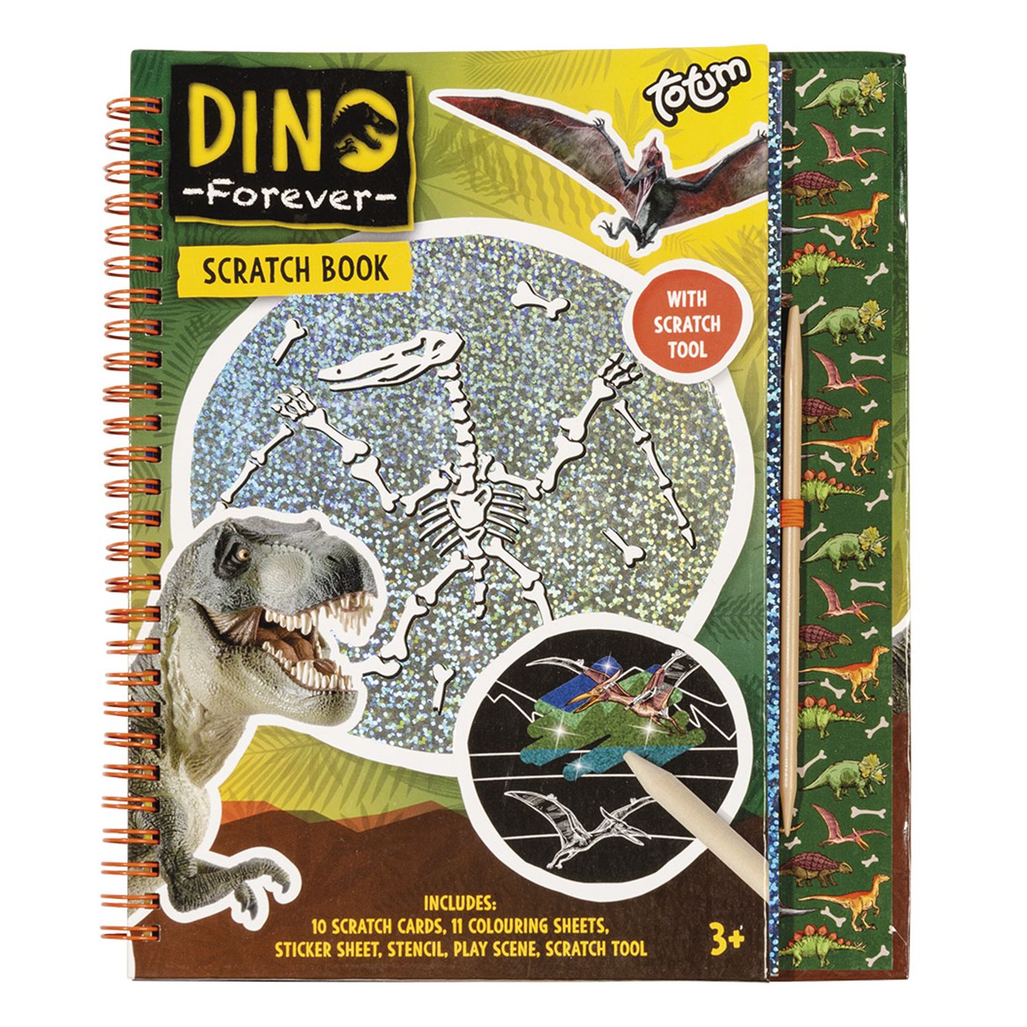Set creativ de razuit si colorat cu dinozauri fotografia produsului