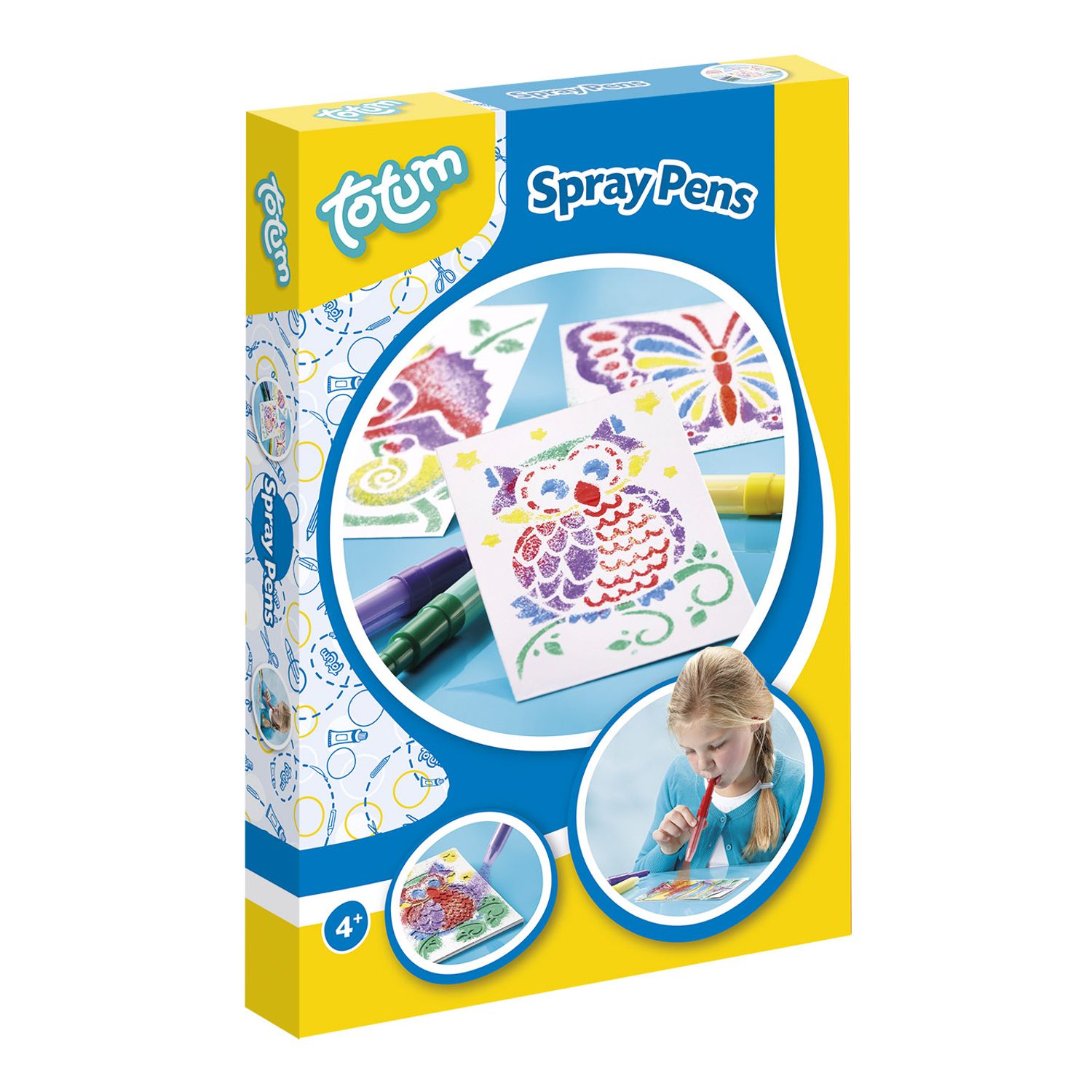 Set creativ de desenat cu sabloane si carioci spray fotografia produsului