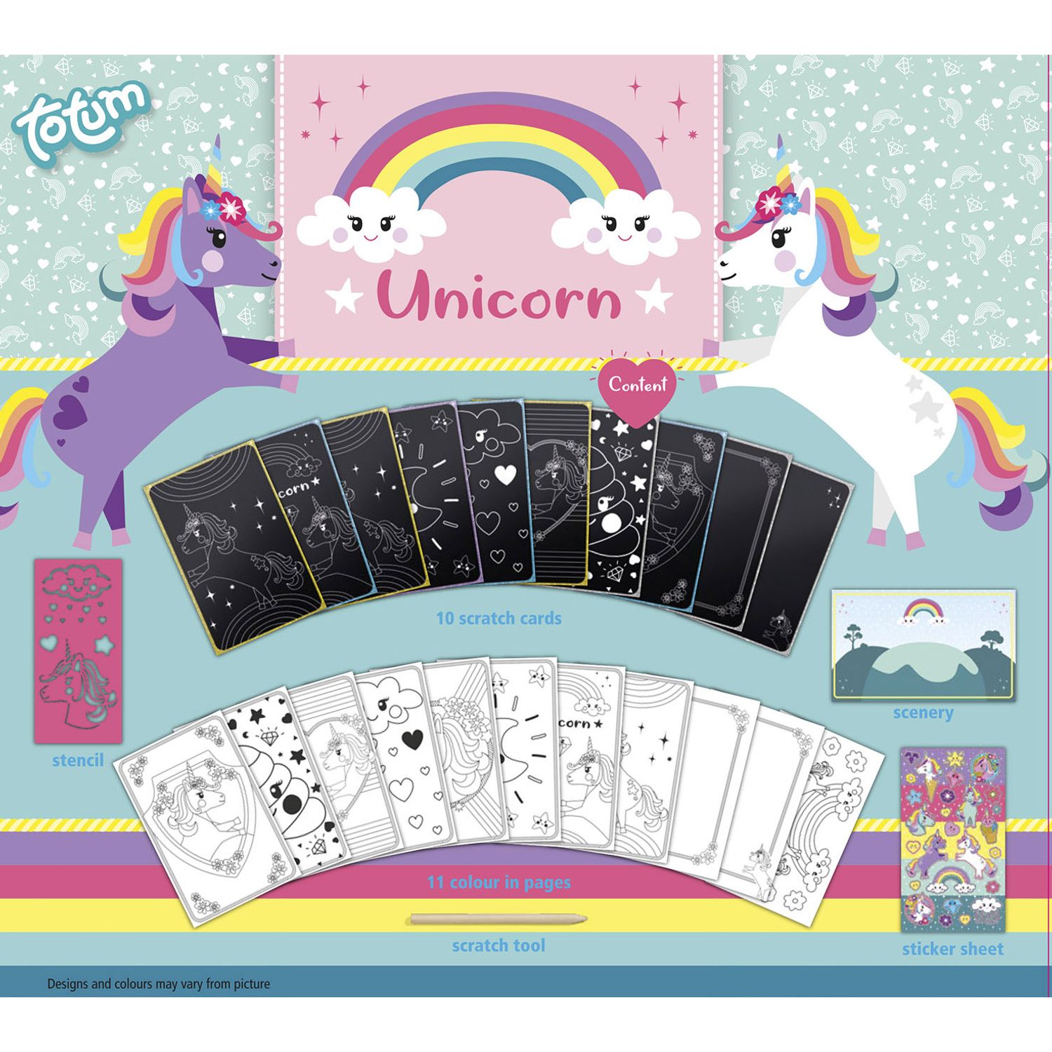 Set creativ de razuit si colorat cu unicorni fotografia produsului View 2 L