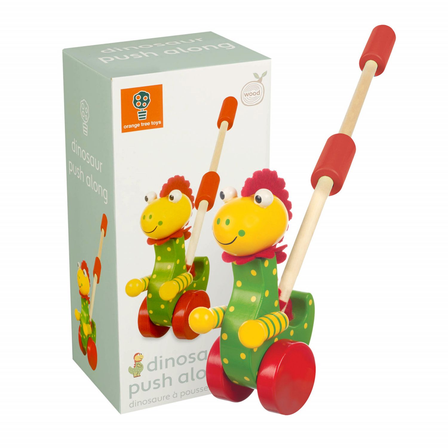 Jucarie de impins dinozaur, Orange Tree Toys fotografia produsului View 2 L