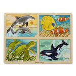 Set 4 puzzle lemn Viata marina fotografia produsului