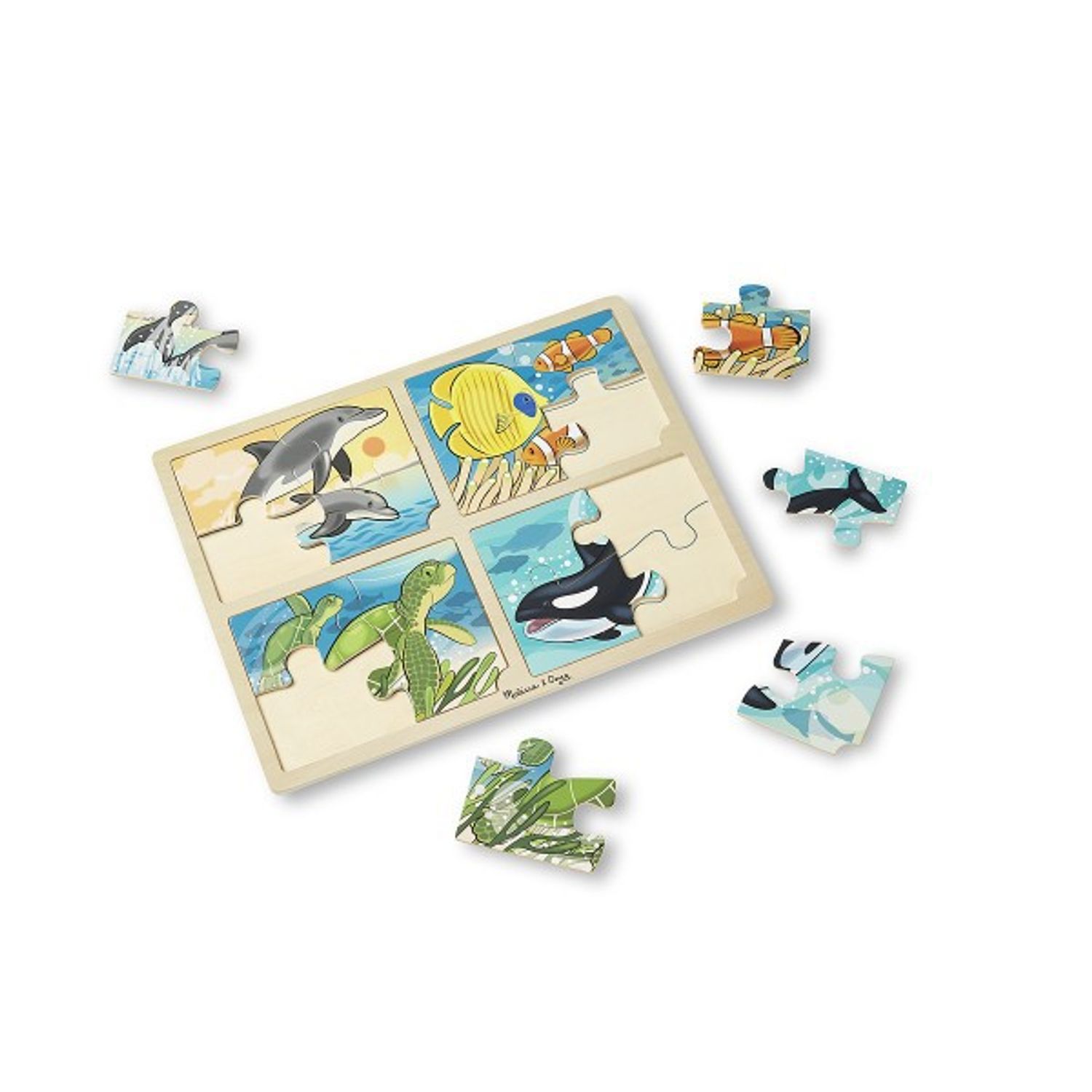 Set 4 puzzle lemn Viata marina fotografia produsului View 2 L